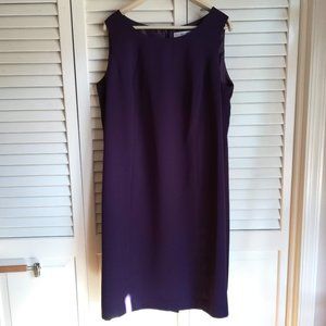 Jones Studio Plum Sleeveless Shift Dress 16W